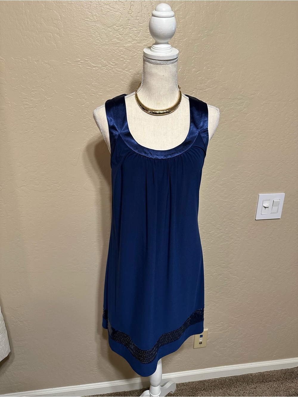 Oleg Cassini Blue Dress